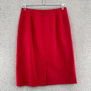 Kasper Skirt Womens 8 Petite Red Pencil Straight Mini Career Office Work Casual